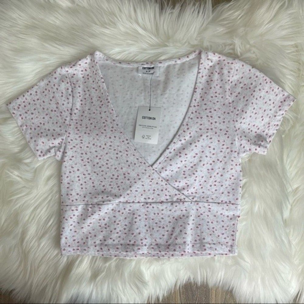 NWT Cotton On Wrap Crop Top Size Small